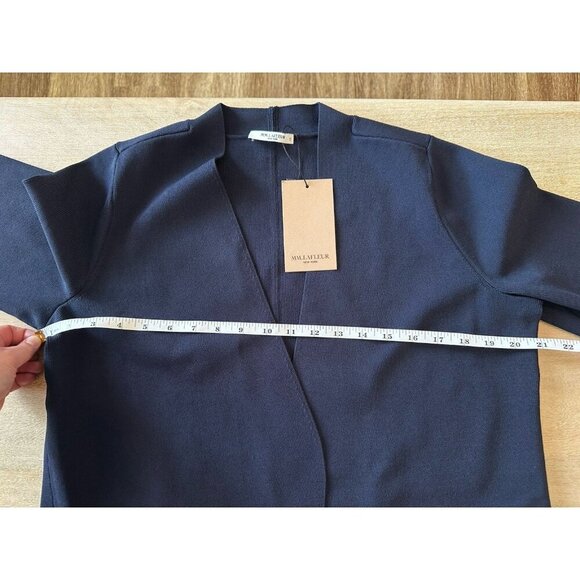 MM Lafleur NWT The Sant Ambroeus Jardigan in Navy Size +1 or XL - Picture 7 of 10